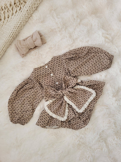 Chocolate Bloom Romper