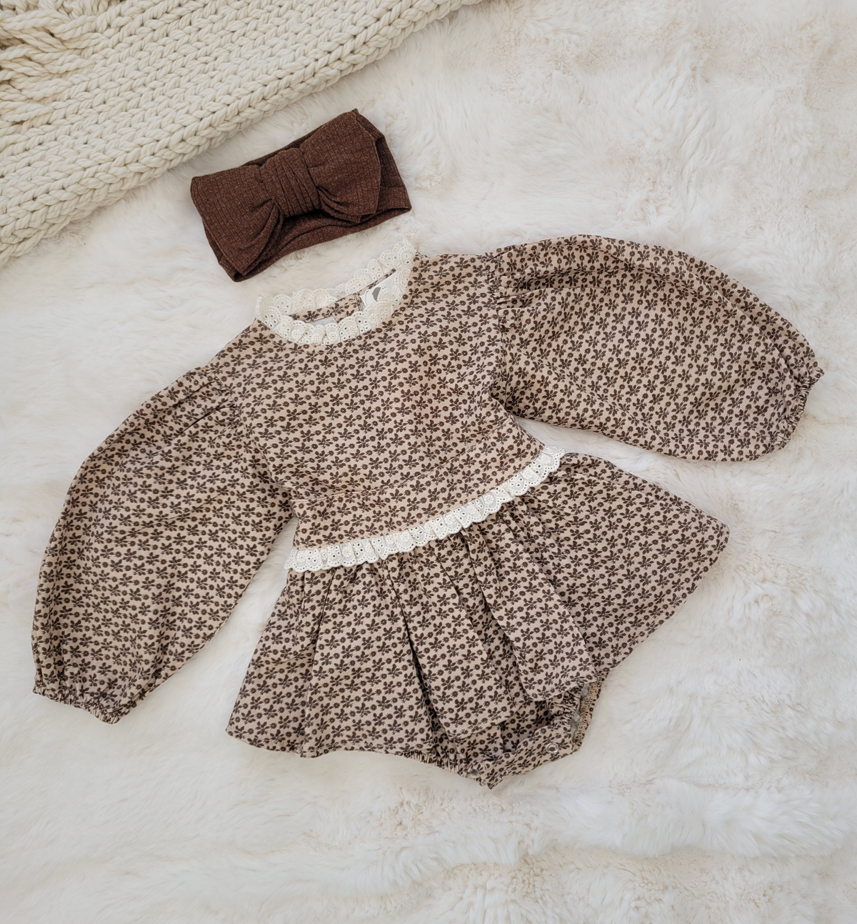Chocolate Bloom Romper