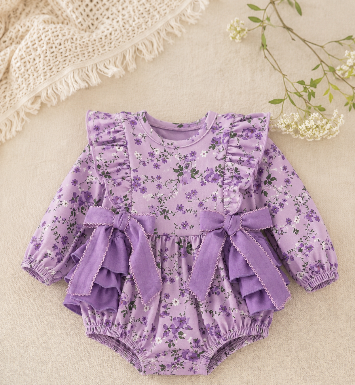 Lavender Floral Romper