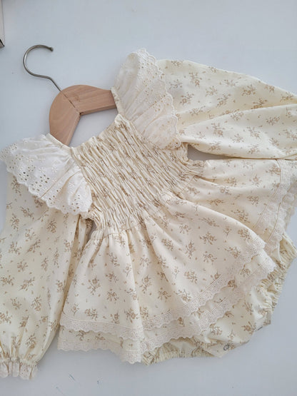 Cream Petal Romper